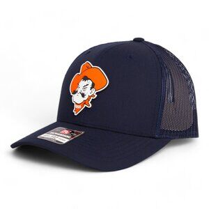 OSU Cowboys Pistol Pete Snapback Trucker Hat- Navy